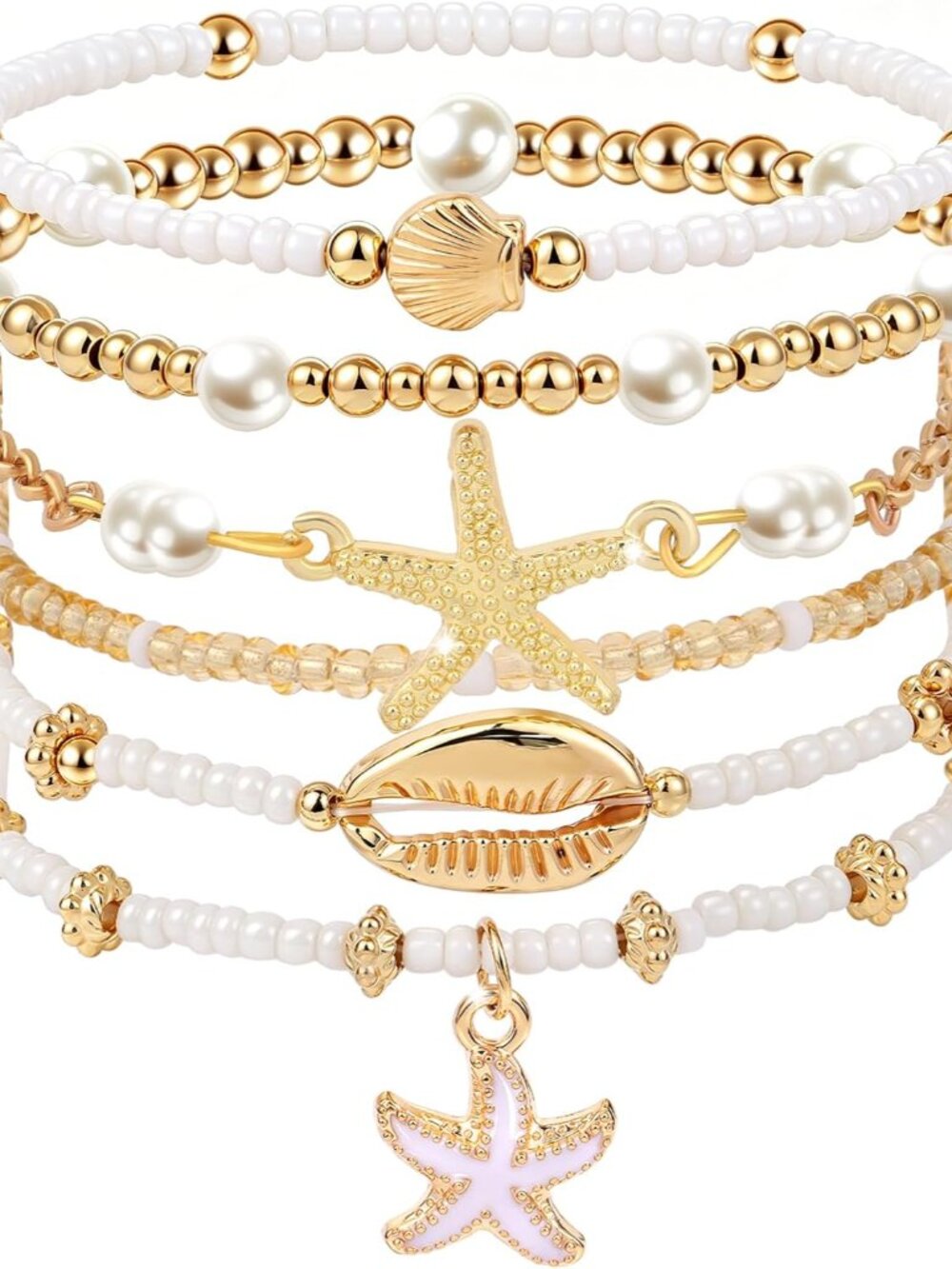 Ocean Vibes Stackable Bracelets - Perfect Gift for Beach Parties & Holidays